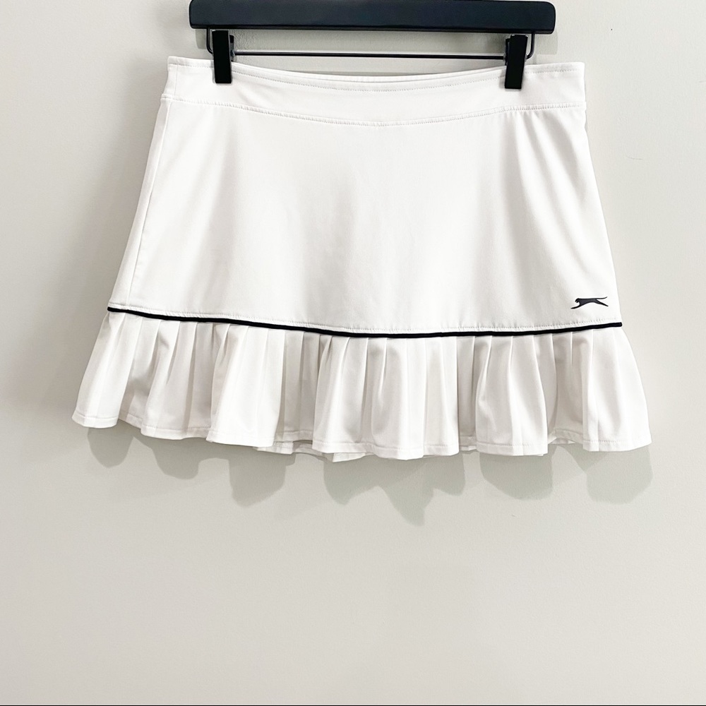 SLAZENGER White Pleated Knit Skort TikTok Golf Tennis, Size Medium